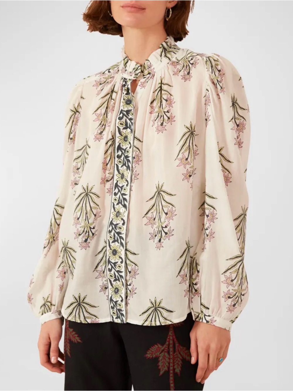 Alix Of Bohemia Annabel Winter Lily Button-Front Shirt